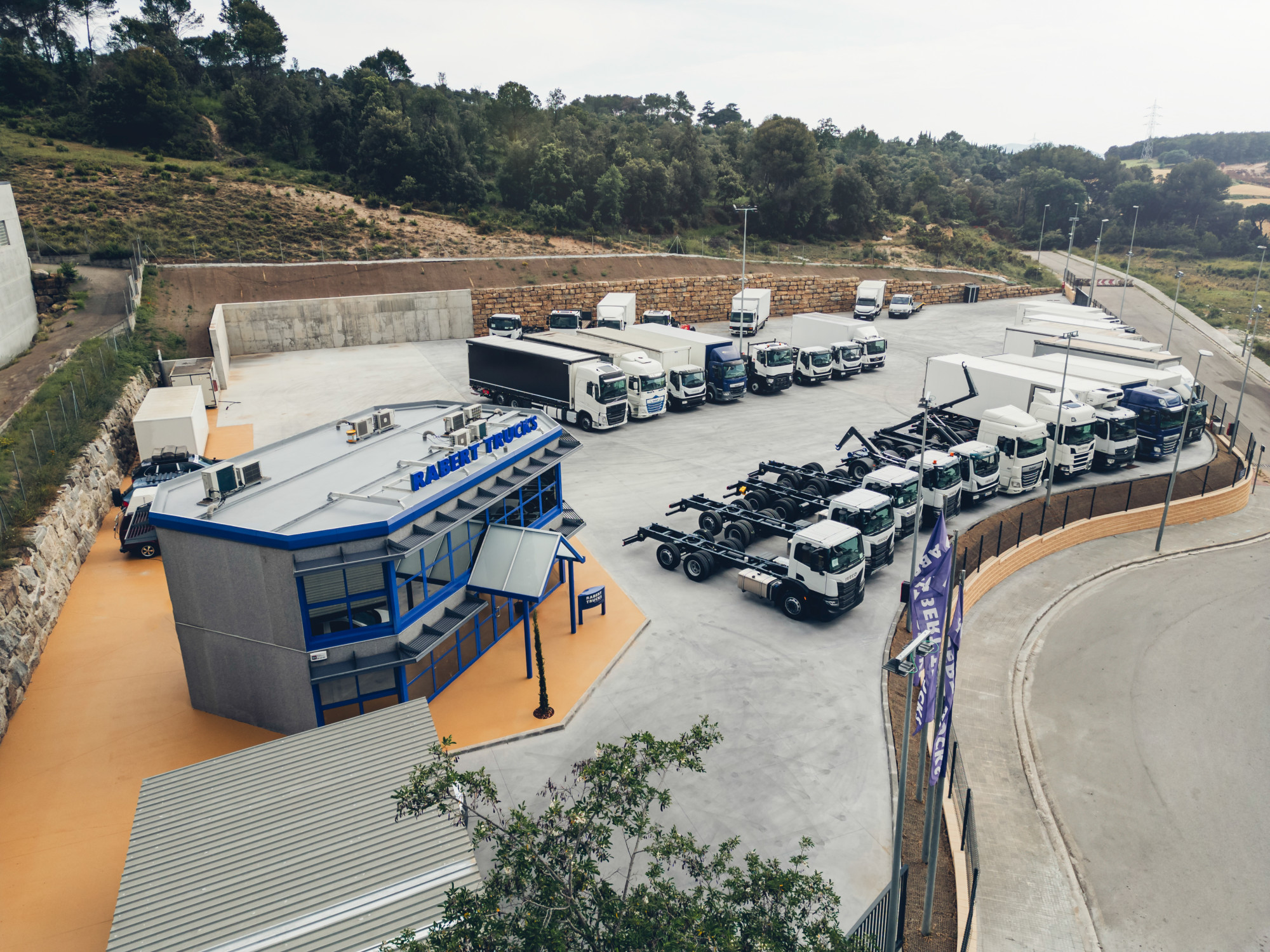 Vista aérea de las instalaciones en La Roca del Vallès